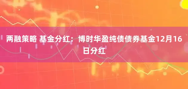 两融策略 基金分红：博时华盈纯债债券基金12月16日分红